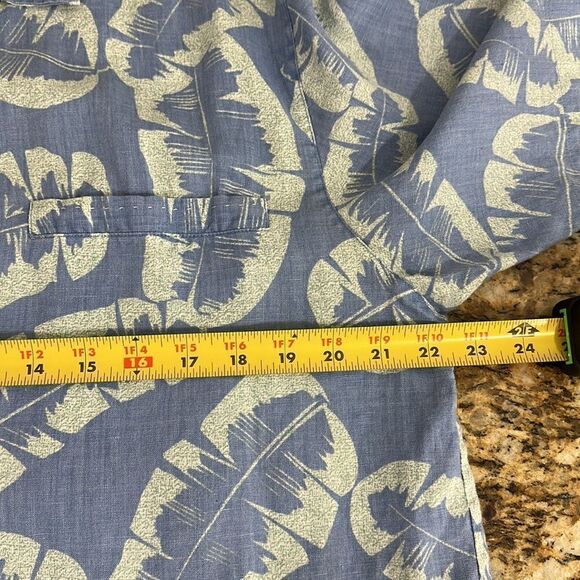 ❤️Last Chance Nat Nast Linen Short Sleeve Feather Print Hawaiian Shirt Size M - Picture 8 of 9